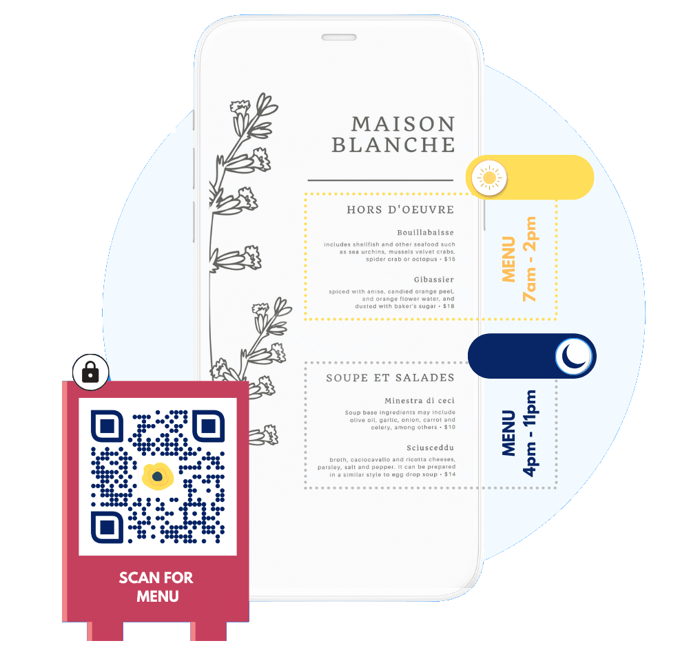 تنوع در ساخت منوی آنلاین