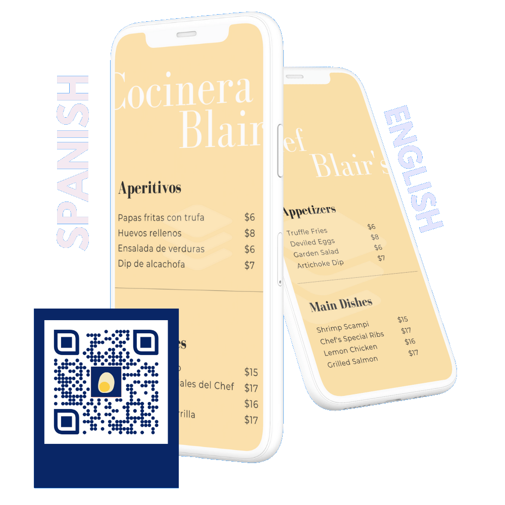 استفاده از چند زبان در منوی دیجیتال